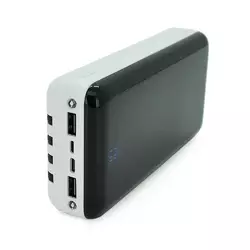 PowerBank Bix-30000mAh, Input:MicroUSB+Type-C, Output:4USB/Type-C/MicroUSB/Lightning, QC22.5W/PD20W, White PowerBank Bix-30000mAh, Input:MicroUSB+Type-C, Output:4USB/Type-C/MicroUSB/Lightning, QC22.5W/PD20W, White