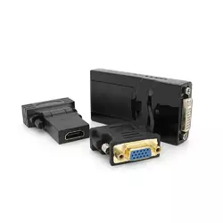 Конвертер USB 2.0 to HDMI / VGA / DVI, Black, Box Конвертер USB 2.0 to HDMI / VGA / DVI, Black, Box