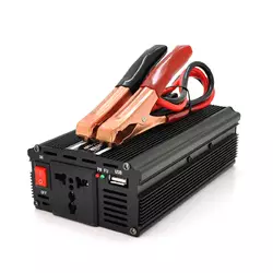Інвертор напруги PI 2000ВА(1200Вт), 12/220V, approximated, 1 універсальна розетка, клем + крокодили Інвертор напруги PI 2000ВА(1200Вт), 12/220V, approximated, 1 універсальна розетка, клем + крокодили
