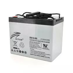 Акумуляторна батарея AGM RITAR RA12-80, Gray Case, 12V 80.0Ah ( 350 x 167 x 182 ) Q1 Акумуляторна батарея AGM RITAR RA12-80, Gray Case, 12V 80.0Ah ( 350 x 167 x 182 ) Q1