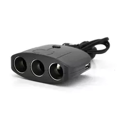 АЗП розгалужувач Olesson 1635, 12V-3 * 12V + 2 * USB, Black, Blister АЗП розгалужувач Olesson 1635, 12V-3 * 12V + 2 * USB, Black, Blister