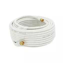 Патчкорд коаксіальний RG6 TV-50WH, gold connector RG59, 15m Патчкорд коаксіальний RG6 TV-50WH, gold connector RG59, 15m