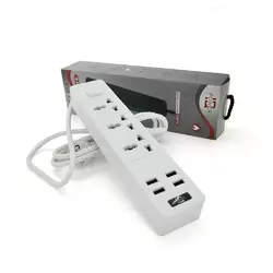 Мережевий фільтр ТВ-Т08, 3 розетки + 4 USB, 2 м, перетин 3х0,5мм, 2500W, White, Box Мережевий фільтр ТВ-Т08, 3 розетки + 4 USB, 2 м, перетин 3х0,5мм, 2500W, White, Box