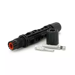 Коннектор MC4 1500V, 30A, луджений-мідний під затискач, U-подібний, під перетин 2,5-6 мм² IP67 фотоелектричний для монтажу сонячних систем, Q500, OEM, чорний Коннектор MC4 1500V, 30A, луджений-мідний під затискач, U-подібний, під перетин 2,5-6 мм² IP67 фотоелектричний для монтажу сонячних систем, Q500, OEM, чорний