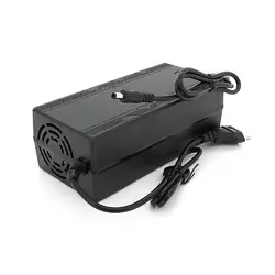 Зарядний пристрій для акумуляторів Li-ion 48V(54,6V),13S,5A,штекер 5.5*2.5,з індикацією,BOX Зарядний пристрій для акумуляторів Li-ion 48V(54,6V),13S,5A,штекер 5.5*2.5,з індикацією,BOX