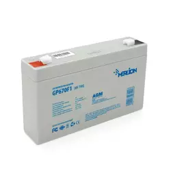 Акумулятор MERLION AGM GP670F1 6 V 7Ah ( 150 x 35 x 95 (100 )) , 1,03 кг, Grey, Q10/1080 Акумулятор MERLION AGM GP670F1 6 V 7Ah ( 150 x 35 x 95 (100 )) , 1,03 кг, Grey, Q10/1080