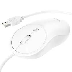 Миша провідна HOCO GM13W, 1000DPI, White, Box Миша провідна HOCO GM13W, 1000DPI, White, Box