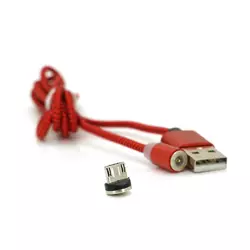 Магнітний кабель PiPo USB 2.0 / Micro, 1m, 2А, тканинна оплетка, броньований, знімач, Red, BOX Магнітний кабель PiPo USB 2.0 / Micro, 1m, 2А, тканинна оплетка, броньований, знімач, Red, BOX