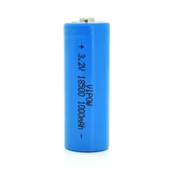 Літій-залізо-фосфатний акумулятор 18500 Lifepo4 Vipow IFR18500 TipTop, 1000mAh, 3.2V, Blue Q50/500 Літій-залізо-фосфатний акумулятор 18500 Lifepo4 Vipow IFR18500 TipTop, 1000mAh, 3.2V, Blue Q50/500