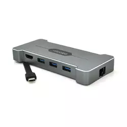 Хаб-конвертор VEGGIEG TC06 Type-C (тато) на Type-C (мама) + USB3.0 * 3 (мама) + HDMI (мама), Silver, Box Хаб-конвертор VEGGIEG TC06 Type-C (тато) на Type-C (мама) + USB3.0 * 3 (мама) + HDMI (мама), Silver, Box