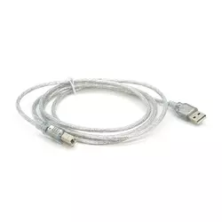 Кабель USB 2.0 AM/BM, 1.8m, прозорий Кабель USB 2.0 AM/BM, 1.8m, прозорий