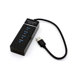 Хаб USB 3.0 UH-303, 4 порту, підтримка до 1TB, Black, Blister