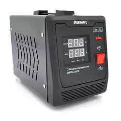 Стабілізатор напруги релейний Green Wave Mauser 2000VA (1400Вт), 1xShuko, DC140-260V, AC220±8%, BOX, Q4 Стабілізатор напруги релейний Green Wave Mauser 2000VA (1400Вт), 1xShuko, DC140-260V, AC220±8%, BOX, Q4