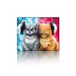 Килимок 250*300 тканинний Cats in headphones, з боковою прошивкою, товщина 2 мм Килимок 250*300 тканинний Cats in headphones, з боковою прошивкою, товщина 2 мм