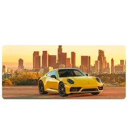 Килимок 300*800 тканинний Porsche 911 з боковою прошивкою, товщина 3 мм, Yellow, Пакет Килимок 300*800 тканинний Porsche 911 з боковою прошивкою, товщина 3 мм, Yellow, Пакет