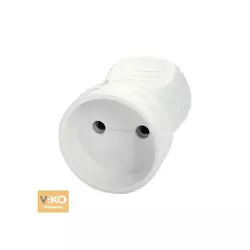 Штепсельне гніздо VIKO без заземлення 7.5А 260V. White. ПВХ Штепсельне гніздо VIKO без заземлення 7.5А 260V. White. ПВХ