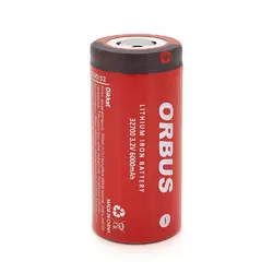 Акумулятор 32700 LiFEPO4 ORBUS 32700-48G, 6000mAh, 3.2V, RED/GREY, Q120 Акумулятор 32700 LiFEPO4 ORBUS 32700-48G, 6000mAh, 3.2V, RED/GREY, Q120