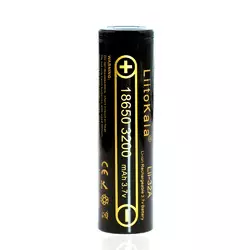Акумулятор 18650 Li-Ion LiitoKala Lii-32A, 3200mAh (3050-3350mAh), 3.7V (2.75-4.2V), Black, PVC BOX Q2, ціна за 1 шт Акумулятор 18650 Li-Ion LiitoKala Lii-32A, 3200mAh (3050-3350mAh), 3.7V (2.75-4.2V), Black, PVC BOX Q2, ціна за 1 шт