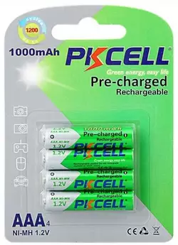 Акумулятор PKCELL 1.2V AAA 1000mAh NiMH Already Charged, 4 штуки у блістері ціна за блістер, Q12