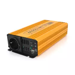 Інвертор напруги Mexxsun MXSPSW-600, 12V/220V, 600W з правильною синусоїдою, 1 Shuko, 1 USB, клемні дроти, Q8 Інвертор напруги Mexxsun MXSPSW-600, 12V/220V, 600W з правильною синусоїдою, 1 Shuko, 1 USB, клемні дроти, Q8