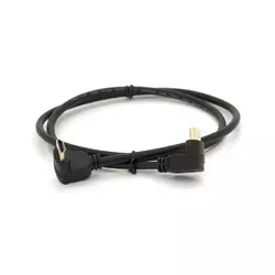 Кабель MerlionHDMI-HDMI 1.0m, v1.4, OD-7.5mm, круглий Black, коннектор Black 90 ° кутовий / 90 ° кутовий Кабель MerlionHDMI-HDMI 1.0m, v1.4, OD-7.5mm, круглий Black, коннектор Black 90 ° кутовий / 90 ° кутовий