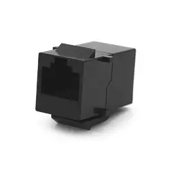 Прохідний адаптер у рамку cat5e UTP, RJ-45+RJ45, Black Прохідний адаптер у рамку cat5e UTP, RJ-45+RJ45, Black