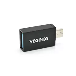 Перехідник VEGGIEG V-OT01 USB2.0(AF) OTG => microUSB(M), Black, Пакет Перехідник VEGGIEG V-OT01 USB2.0(AF) OTG => microUSB(M), Black, Пакет