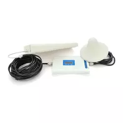 Комплект підсилювач GSM305-3G-4G 900/1800/2100МГц. Підсилювач тридіапазонний, антена прийому 10м кабелю, антена ретрансляції 3 метри. White Комплект підсилювач GSM305-3G-4G 900/1800/2100МГц. Підсилювач тридіапазонний, антена прийому 10м кабелю, антена ретрансляції 3 метри. White