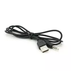 Перехідник USB2.0(M)=> Jack 3.5(M) Stereo, 0,5м, Black, OEM Перехідник USB2.0(M)=> Jack 3.5(M) Stereo, 0,5м, Black, OEM