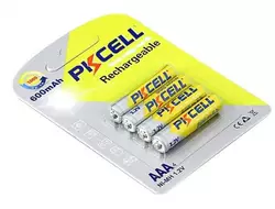Акумулятор PKCELL 1.2V AAA 600mAh NiMH Rechargeable Battery, 4 штуки в блістері ціна за блістер, Q12