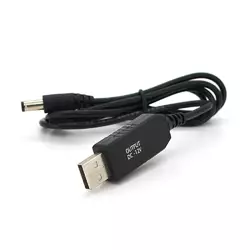 Кабель для роутера 5.5/2.5(5.5/2.1)mm(M)=> USB2.0 (Out:12V), 1м, Black, OEM Кабель для роутера 5.5/2.5(5.5/2.1)mm(M)=> USB2.0 (Out:12V), 1м, Black, OEM