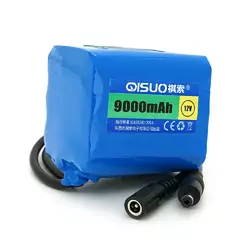 Акумуляторна батарея літієва QiSuo 12V 9A з елементами Li-ion 18650, DC5.5x2.1, (61x57x68mm) Акумуляторна батарея літієва QiSuo 12V 9A з елементами Li-ion 18650, DC5.5x2.1, (61x57x68mm)