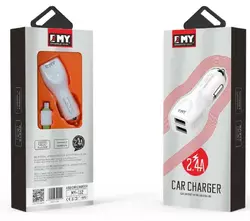 Набір 2 в 1 АЗУ With Iphone Cable DC12-24V MY-112, 2 x USB, 5V / 12W, Output: 5V / 2.4A, White, Box, Q25 Набір 2 в 1 АЗУ With Iphone Cable DC12-24V MY-112, 2 x USB, 5V / 12W, Output: 5V / 2.4A, White, Box, Q25