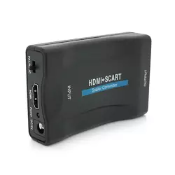 Конвертер HDMI(тато) на SCART(мама), 5V/2A + перехідник, Black, Box, Q250 Конвертер HDMI(тато) на SCART(мама), 5V/2A + перехідник, Black, Box, Q250