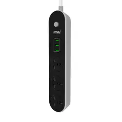 Мережевий фільтр LDNIO SC3301, 3 Розетки + 3 USB, 1.6 м, перетин 3х0,75мм, Black, Box Мережевий фільтр LDNIO SC3301, 3 Розетки + 3 USB, 1.6 м, перетин 3х0,75мм, Black, Box