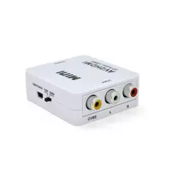 Конвертер Mini, AV to HDMI, ВХІД 3RCA(мама) на ВИХІД HDMI(мама), 720P/1080P, White, BOX Конвертер Mini, AV to HDMI, ВХІД 3RCA(мама) на ВИХІД HDMI(мама), 720P/1080P, White, BOX