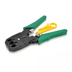 Інструмент MLT-4 для обжимки RJ-45 (8P8C) та RJ-12/11 (6P6C) 4P4C, Зелені Q10 Інструмент MLT-4 для обжимки RJ-45 (8P8C) та RJ-12/11 (6P6C) 4P4C, Зелені Q10