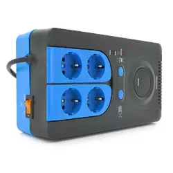 Стабілізатор напруги релейний Green Wave Winchester 1500VA (1050Вт), 4xShuko, DC140-260V, AC220±8%, BOX, Q4 Стабілізатор напруги релейний Green Wave Winchester 1500VA (1050Вт), 4xShuko, DC140-260V, AC220±8%, BOX, Q4