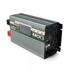 Інвертор напруги Demuda DMDPSW-1000W, 12V/220V, 1000W з правильною синусоїдою, 2 універсальні розетки, 2 USB, Rj 45, клемні дроти, Q6 Інвертор напруги Demuda DMDPSW-1000W, 12V/220V, 1000W з правильною синусоїдою, 2 універсальні розетки, 2 USB, Rj 45, клемні дроти, Q6