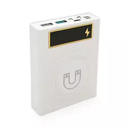 Power bank Voltronic CX4-PD-QIMagnetic під 4х18650, Magnetic Wireless Charger, Output:22.5W, Micro-USB, Type-C, Lightning, ABS, PVC, White, BOX Power bank Voltronic CX4-PD-QIMagnetic під 4х18650, Magnetic Wireless Charger, Output:22.5W, Micro-USB, Type-C, Lightning, ABS, PVC, White, BOX