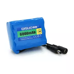 Акумуляторна батарея літієва QiSuo 12V 6A з елементами Li-ion 18650, DC5.5x2.1, (55x41x67mm) Акумуляторна батарея літієва QiSuo 12V 6A з елементами Li-ion 18650, DC5.5x2.1, (55x41x67mm)