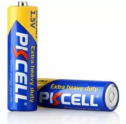 Батарейка сольова PKCELL 1.5V AA/R6, 2 штуки у блістері ціна за блістер, Q12