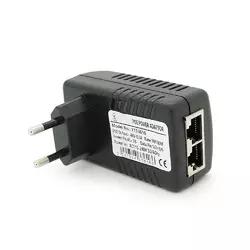 POE інжектор RITAR  48V 0,5A (24Вт) 2 порти (RG-45 10/100Мбіт/с + RG-45 POE) Євро вилка POE інжектор RITAR  48V 0,5A (24Вт) 2 порти (RG-45 10/100Мбіт/с + RG-45 POE) Євро вилка