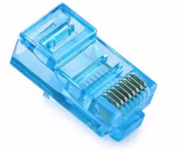Конектор Ritar RJ-45 8P8C UTP Cat-5 (100 шт / уп.) Q100 Blue в тубі Конектор Ritar RJ-45 8P8C UTP Cat-5 (100 шт / уп.) Q100 Blue в тубі