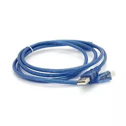 Кабель USB 2.0 (AM / Місго 5 pin) 1,5м, прозорий синій, Пакет Кабель USB 2.0 (AM / Місго 5 pin) 1,5м, прозорий синій, Пакет