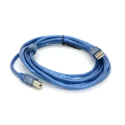 Кабель USB 2.0 RITAR AM/BM, 3.0m, 1 ферит, прозорий синій Кабель USB 2.0 RITAR AM/BM, 3.0m, 1 ферит, прозорий синій