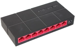 Комутатор Mercury SG108M 8 портів Ethernet 10/100 Мбіт / 1000 Мбіт / сек, BOX Q40