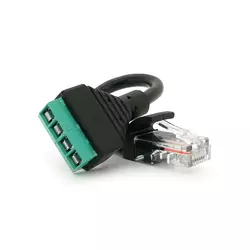 Роз'єм для підключення RJ-45(M) (4 контакти) з клемами під кабель Q100 Роз'єм для підключення RJ-45(M) (4 контакти) з клемами під кабель Q100