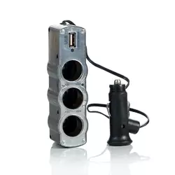 АЗУ разветвитель WEIFENG, 12V-3*12V+USB, Silver, Blister АЗУ разветвитель WEIFENG, 12V-3*12V+USB, Silver, Blister