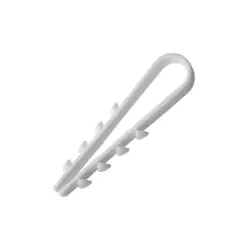 Затискач ялинка 10 mm для круглий каб (100 шт) НЕЙЛОН, білі Затискач ялинка 10 mm для круглий каб (100 шт) НЕЙЛОН, білі